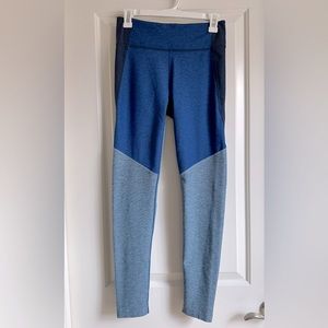 Outdoor Voices Women’s Color Block Leggings | Size: M | Blue/Navy/Royal Blue